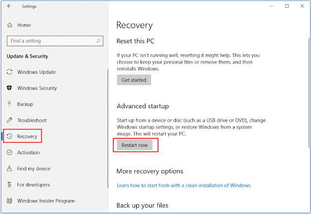 Try Startup Repair Windows 10